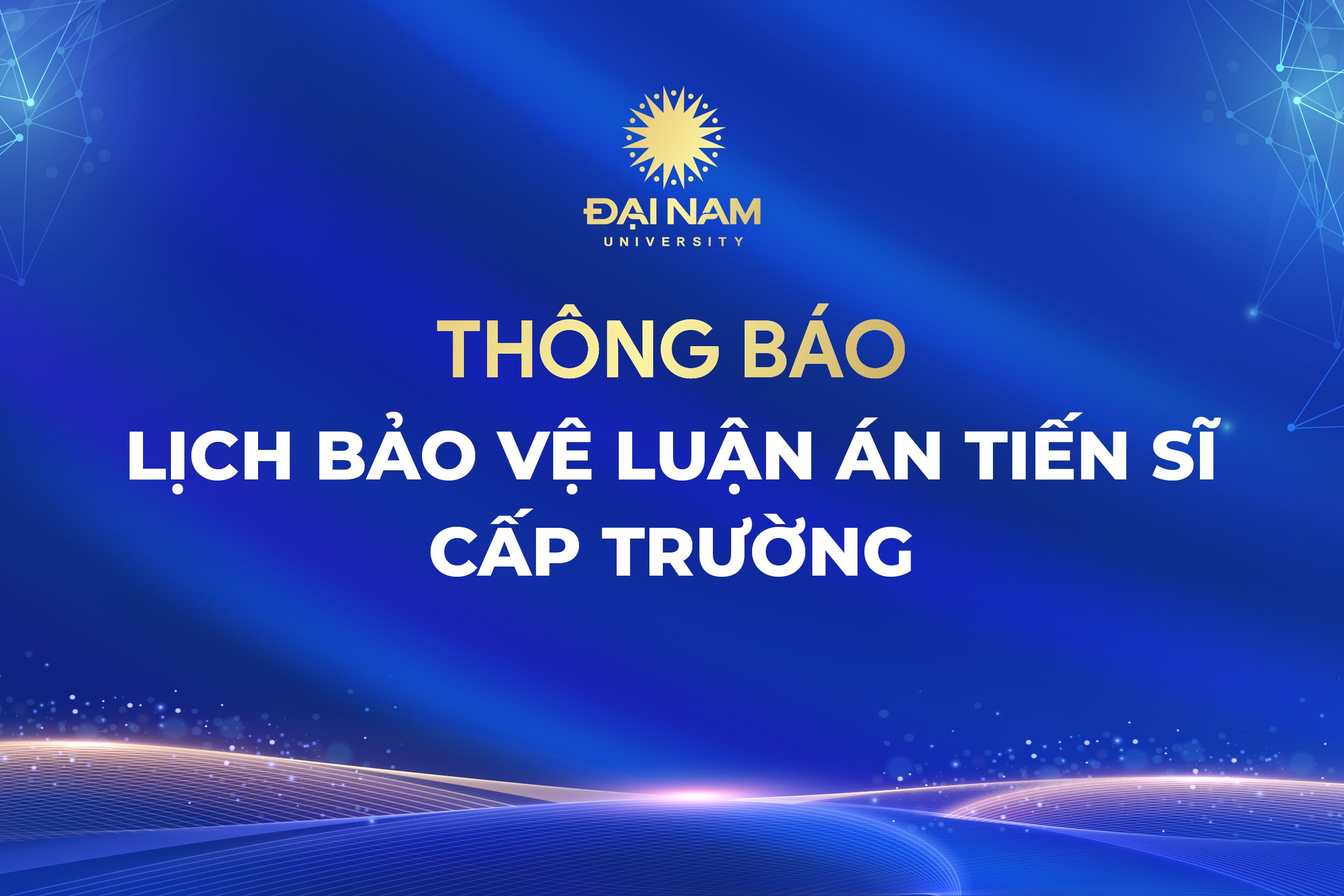 Thông báo lịch tổ chức bảo vệ luận án tiến sĩ cấp Trường cho NCS Nguyễn Quang Vinh